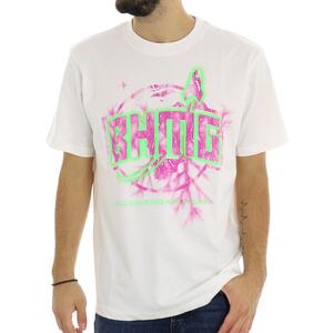 T-SHIRT LOGO FLUO BIANCO